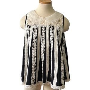 Anthropologie Lili's Closet Lace Crochet Swing Sleeveless Top, Small